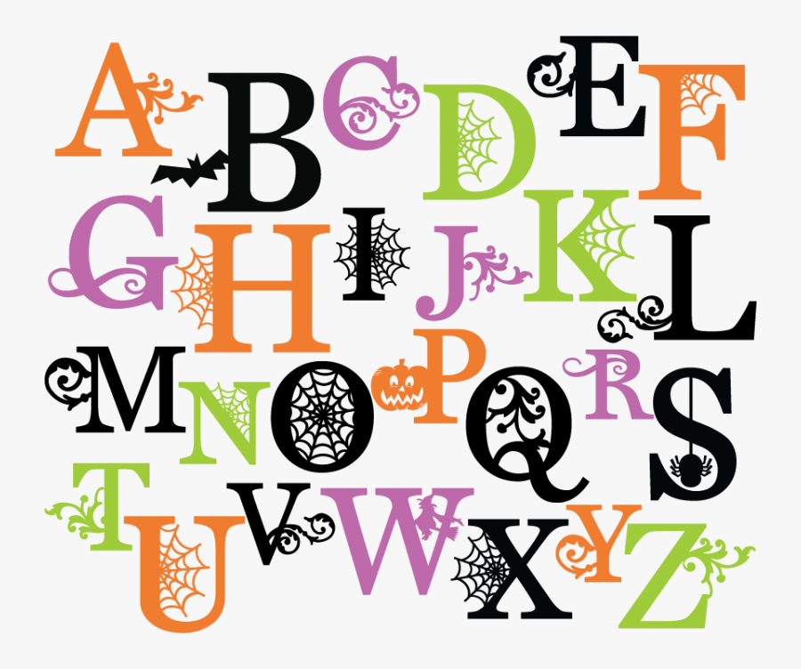 Pencil Clipart Letter - Halloween Letters Ofthe Alphabet, Transparent Clipart