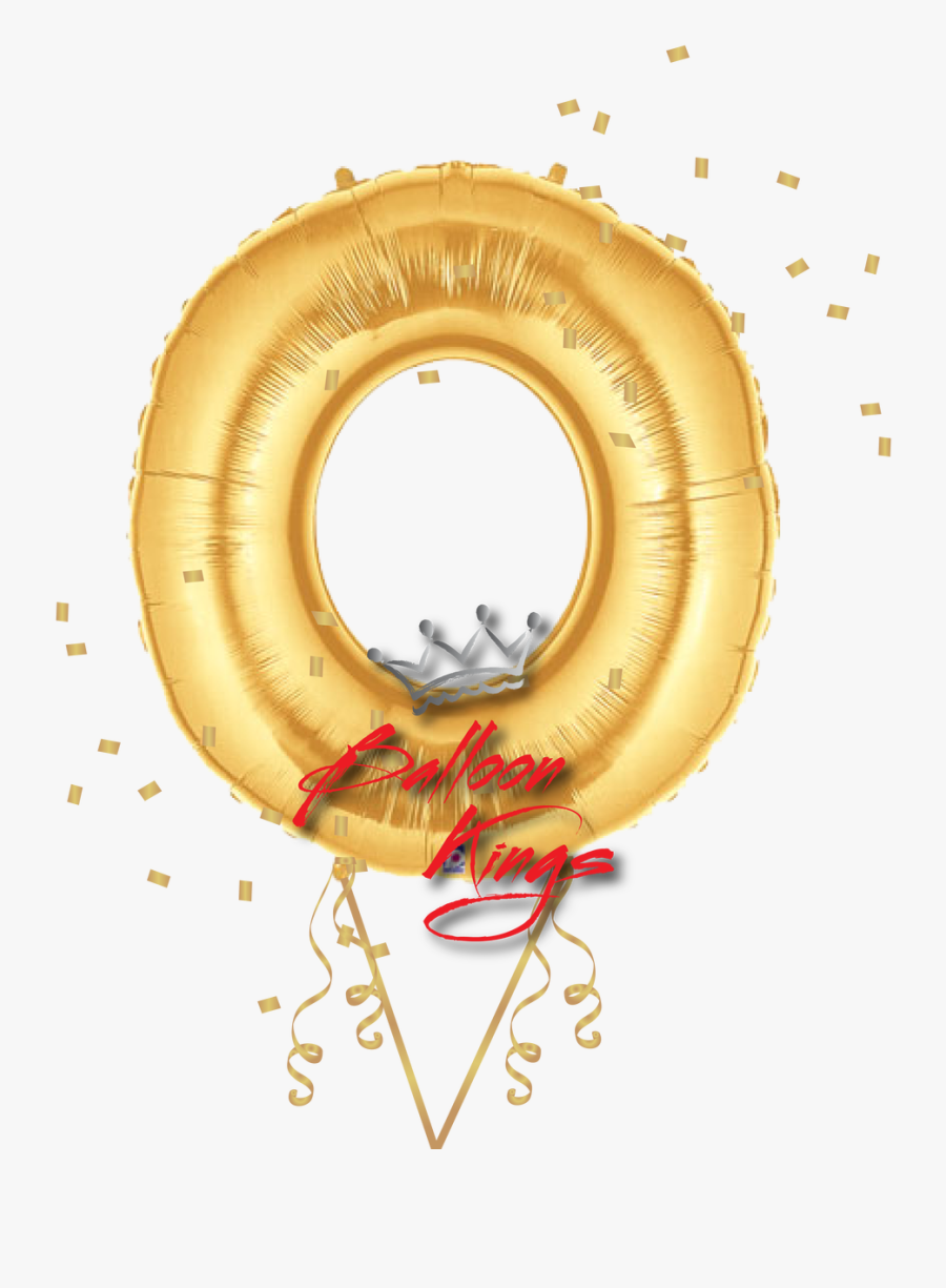 Gold Letter O - Gold Number Balloons 0 , Free Transparent Clipart ...