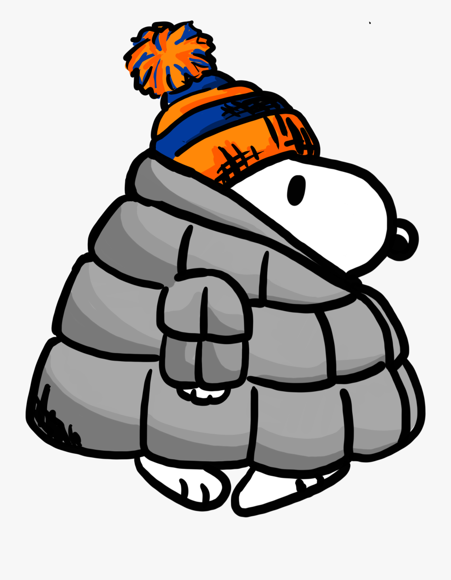 #snoopy #cold #winter #cold #freezing #jacket #coat, Transparent Clipart