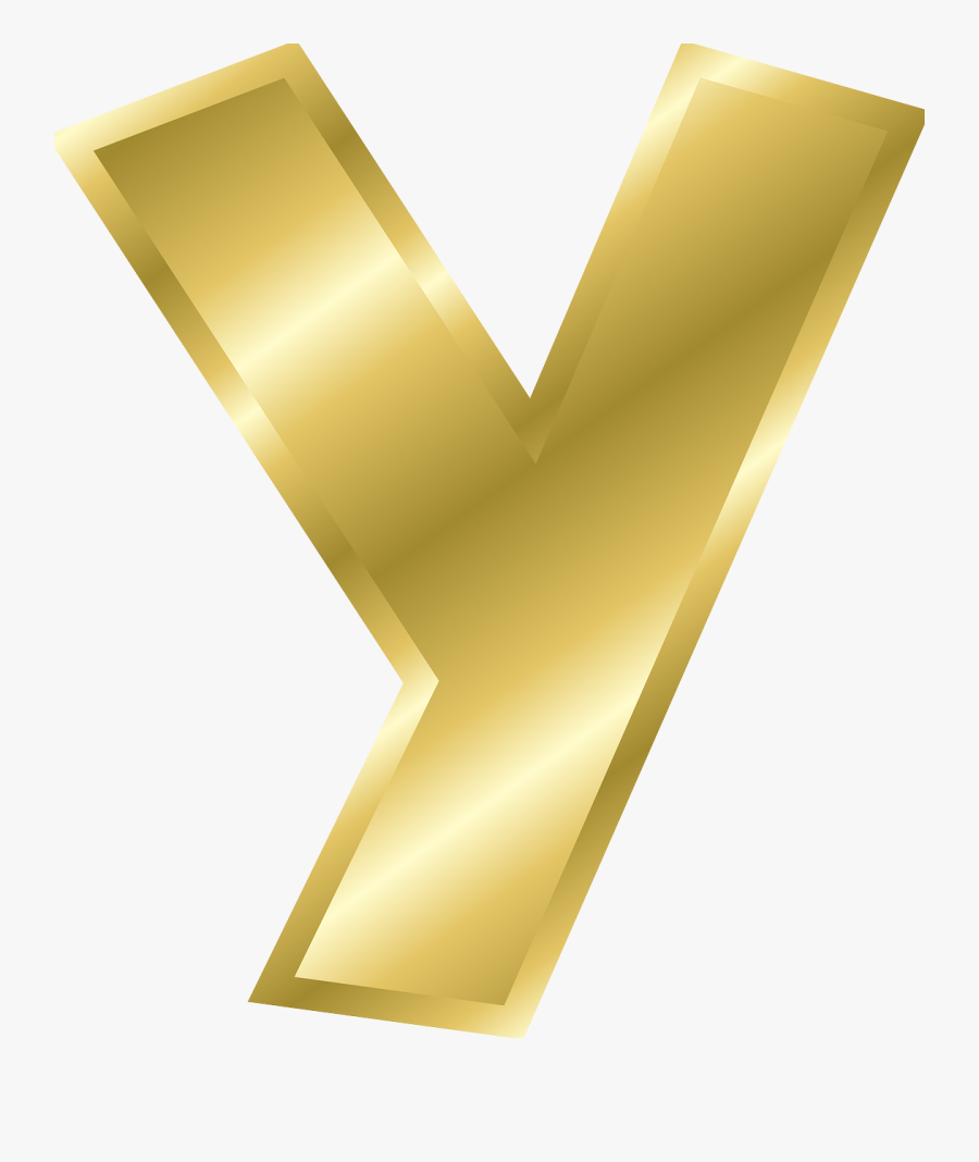 Free Clip Art "effect Letters Alphabet Gold - Gold Letter Y Png, Transparent Clipart