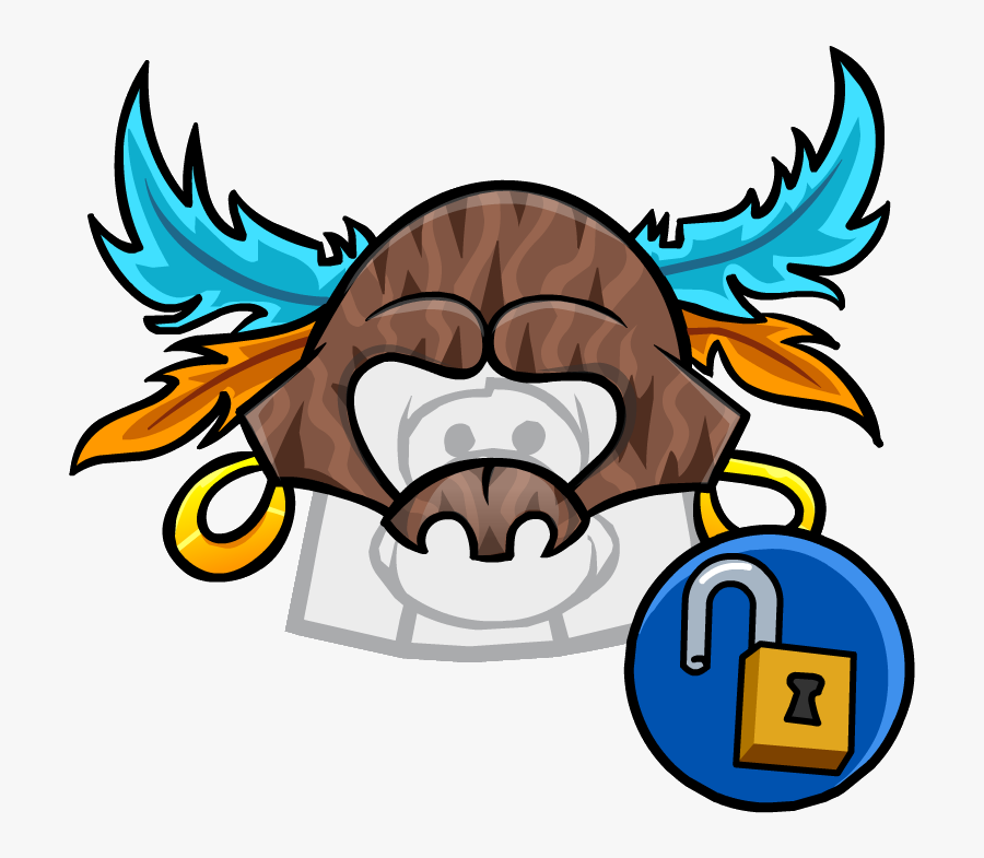 Freaky Tiki Headdress - Club Penguin Optic Headset, Transparent Clipart