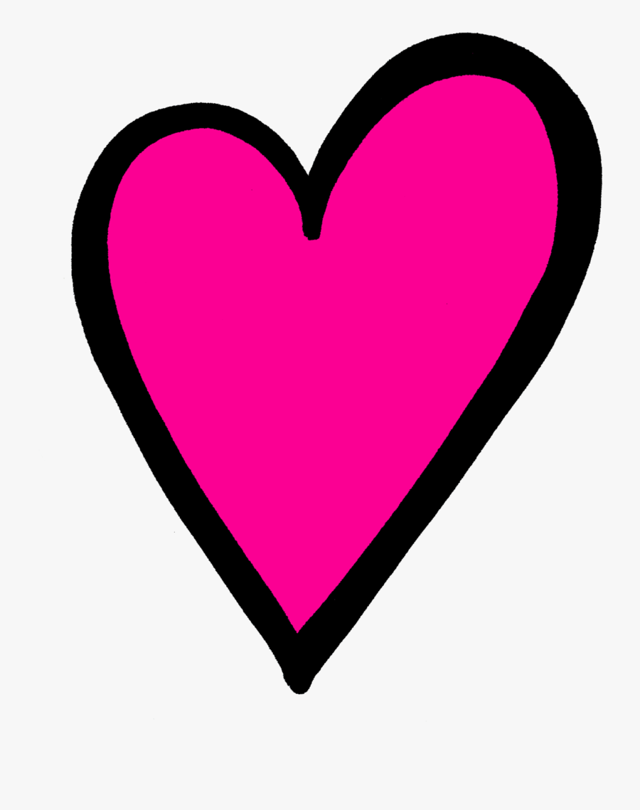 Transparent Heart Clipart - Hot Pink Heart Png, Transparent Clipart