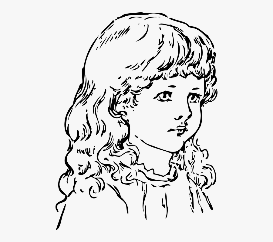 Girl, Face, Head, Black And White, Curly Hair - Quote So Much To Do So Little Time, Transparent Clipart