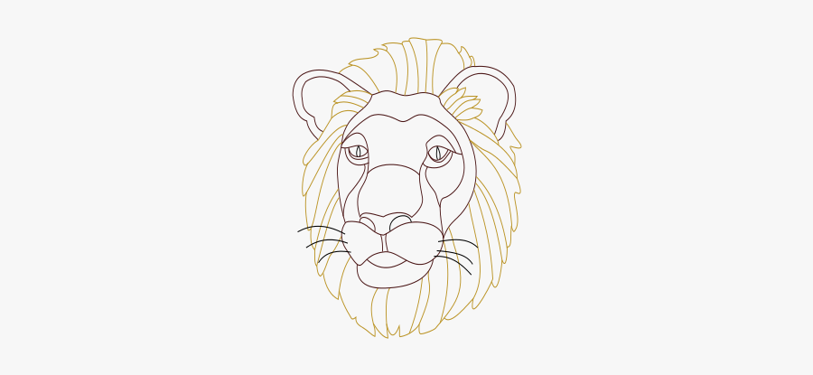 Lions Head - Illustration, Transparent Clipart