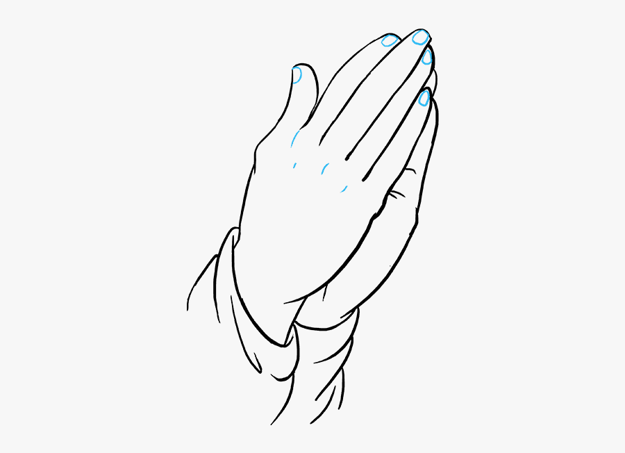 How To Draw Praying Hands Easy Hand Drawing Small Free Transparent Clipart Clipartkey