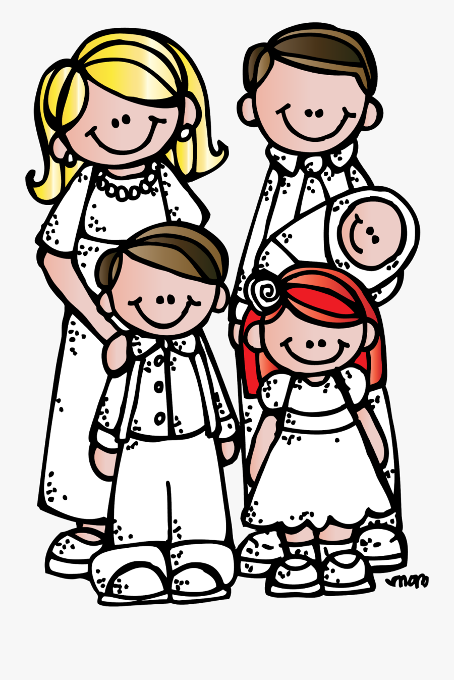 Lds Family History Clip Art - Family Members Clipart Black And White, Transparent Clipart