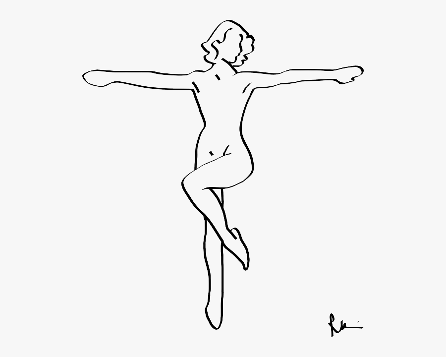 White,line Art,athletic Dance Body,finger,human Leg,coloring - Outline Woman Body Clipart, Transparent Clipart
