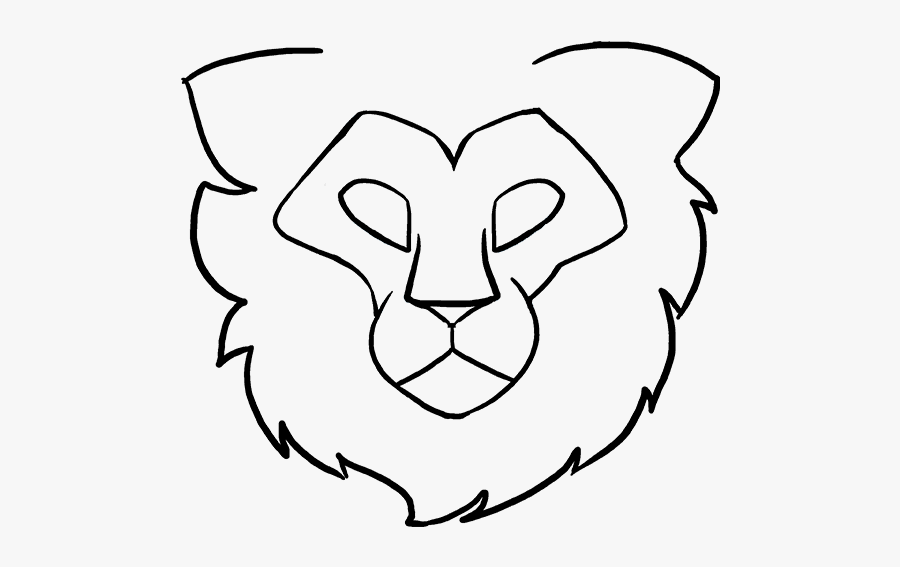 Drawing Lions Black And White Transparent Png Clipart - Easy Drawing Of A Lion Eye, Transparent Clipart