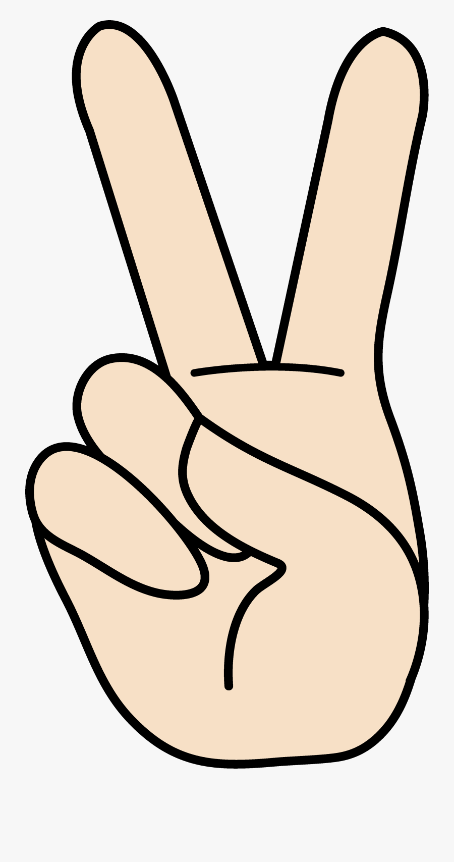 Peace Hand Sign Png, Transparent Clipart