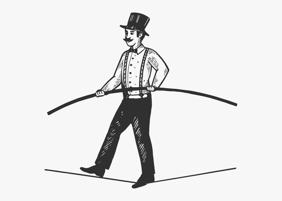 Flying Trapeze Classes In Rochester Ny - Drawing Tightrope Circus, Transparent Clipart
