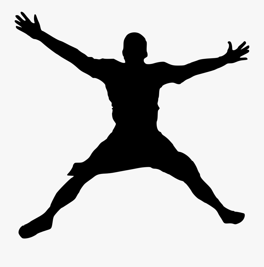 Silhouette Person Dance Clip Art - Silhouette Of Person Jumping, Transparent Clipart