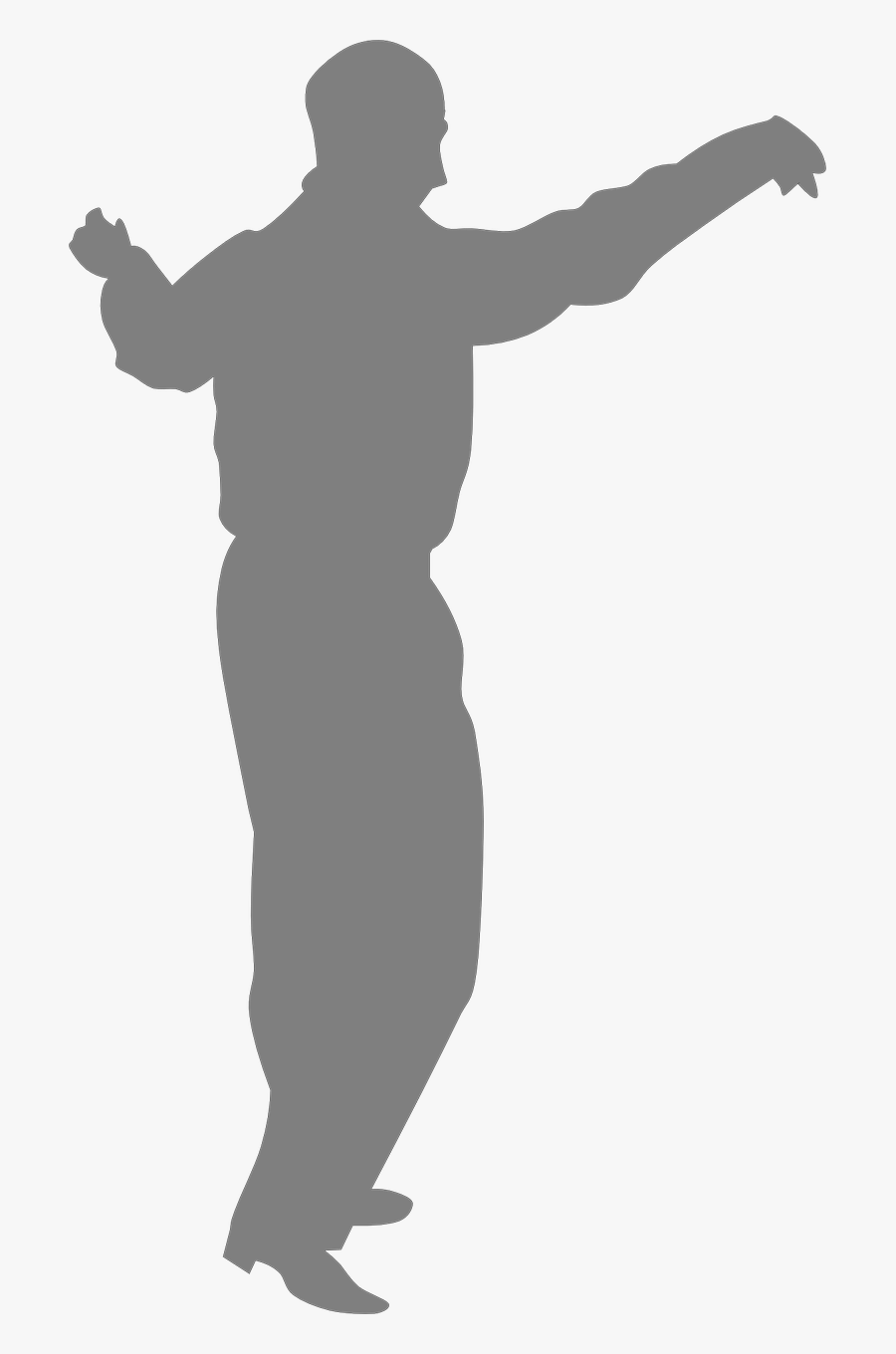 Dancer Man Grey - Dancing Silhouette Gif Png, Transparent Clipart