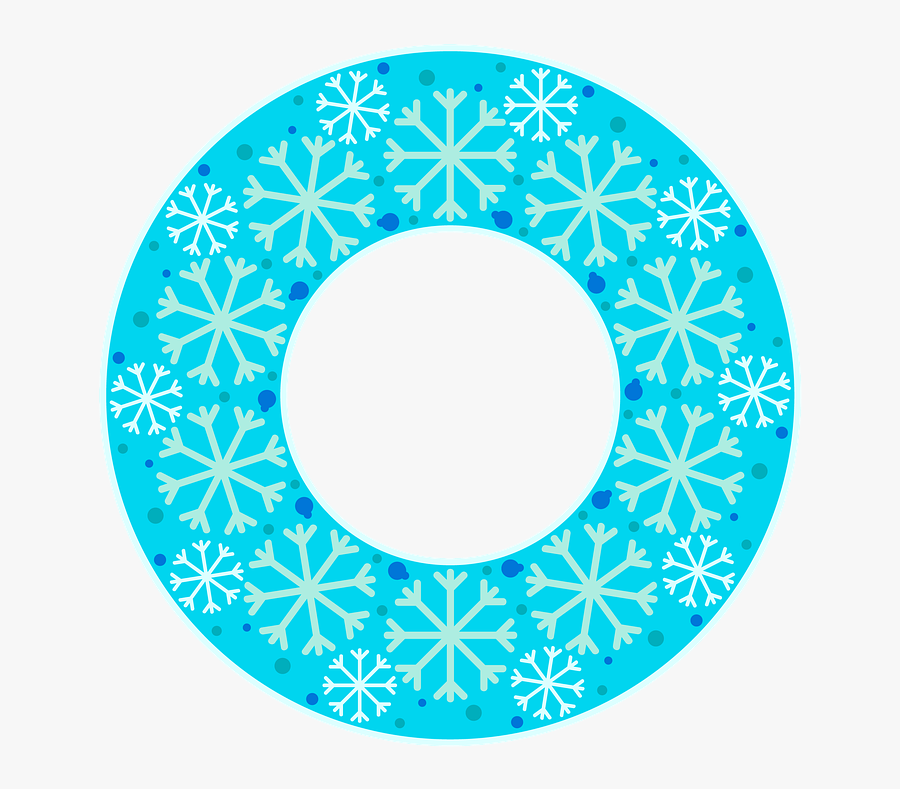 Snowflakes Png Frame Round, Transparent Clipart