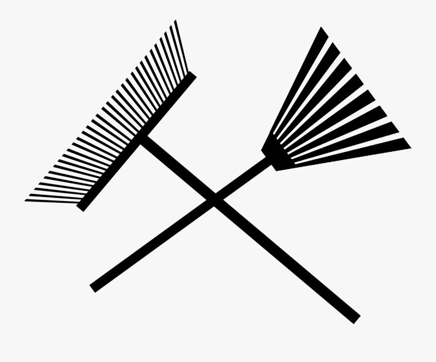 Crossed Rakes Garden Lawn Free Photo - Garden Tools Clipart Black And White, Transparent Clipart