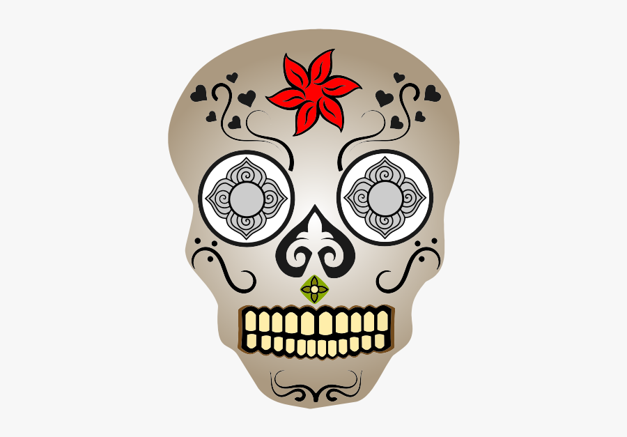 Comic Skull With Blue Eyes Vector Image - Coco Skull Coloring Pages, Transparent Clipart