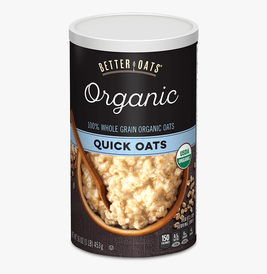 Better Oats Organic Quick Oats Instant Oatmeal Tub - Kroger Organic Oats, Transparent Clipart