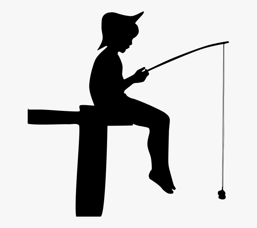 Fishing Clipart Silhouette, Transparent Clipart