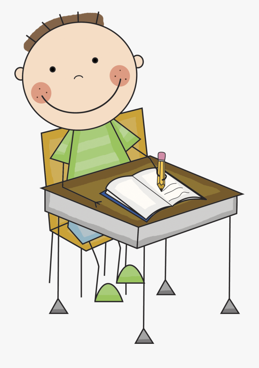 Writing Letters Format Girl - Writing At Desk Clipart, Transparent Clipart