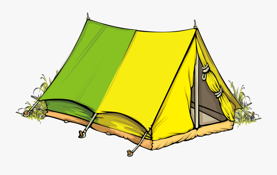 Camping Illustration Military Tents - Png Tent Camping Cartoon, Transparent Clipart