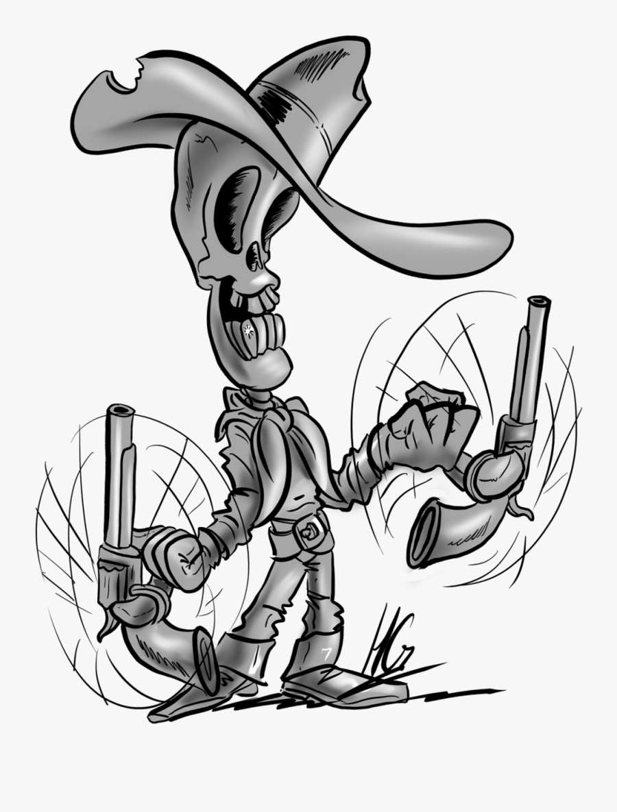 Daily Drawing Gun Slinging - Cartoon, Transparent Clipart