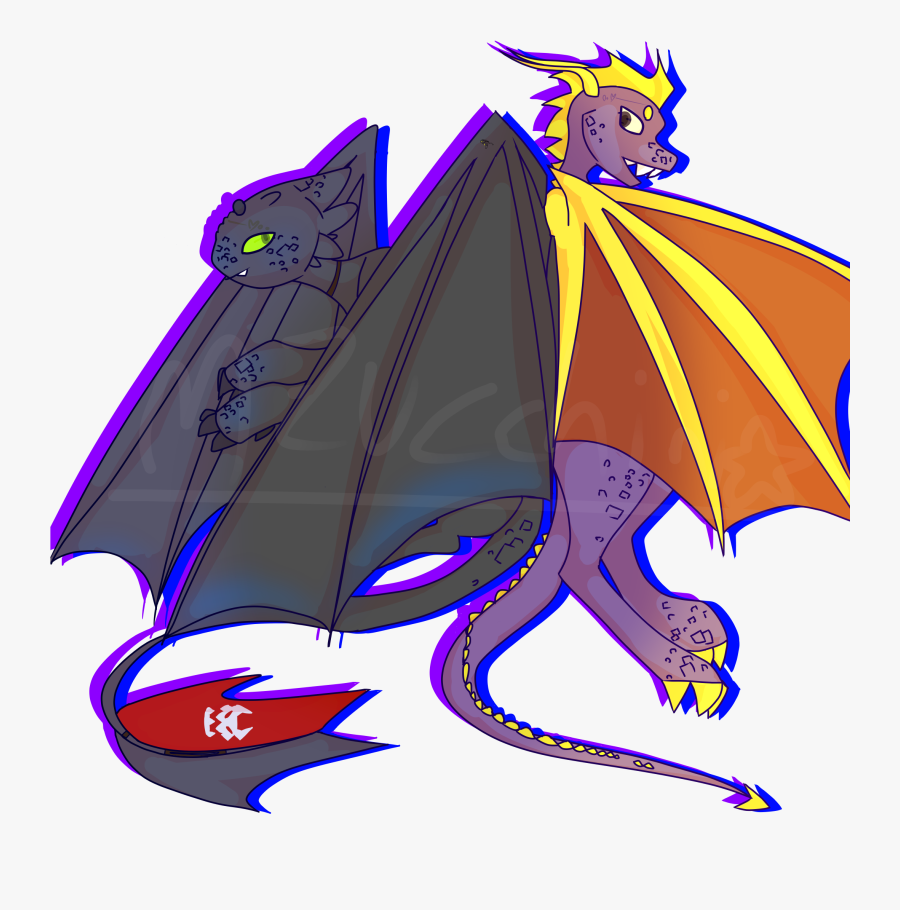 Transparent Toothless Dragon Clipart - Spyro Fan Art, Transparent Clipart