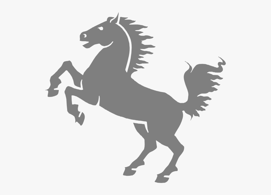 Mustang Horse Cartoon Blue, Transparent Clipart