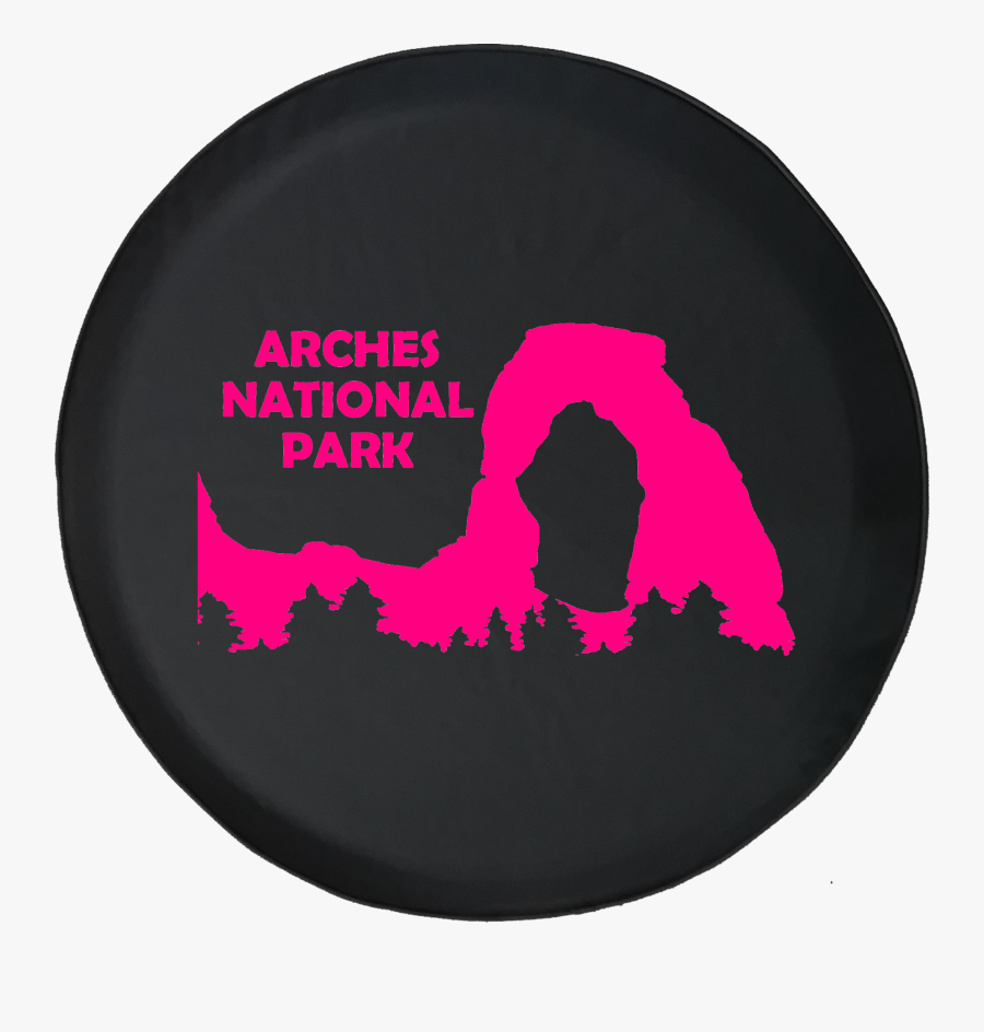 Jeep Wrangler Tire Cover With Arches National Park - Circle, Transparent Clipart