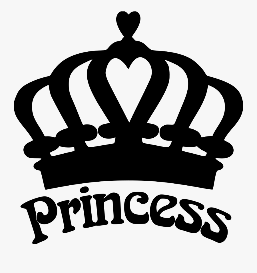 Silhouette Princess Crown Clipart, Transparent Clipart