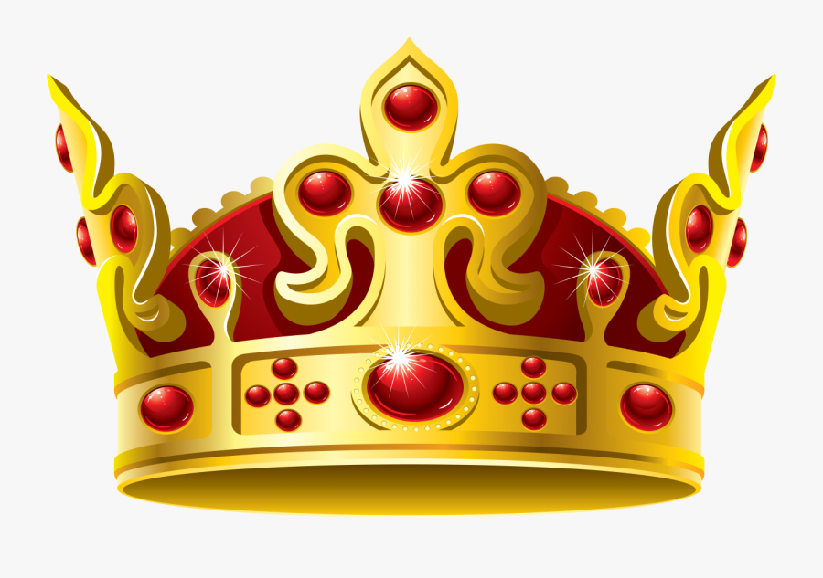 Gold Crown Red Stone Png Image - Crown Png, Transparent Clipart