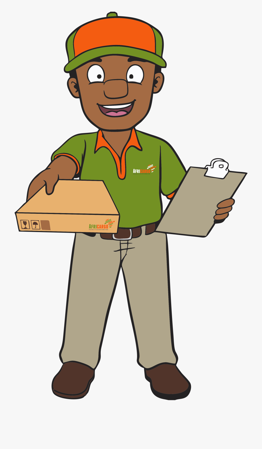 Fast Clipart Delivery Man - Clip Art Delivery Person, Transparent Clipart