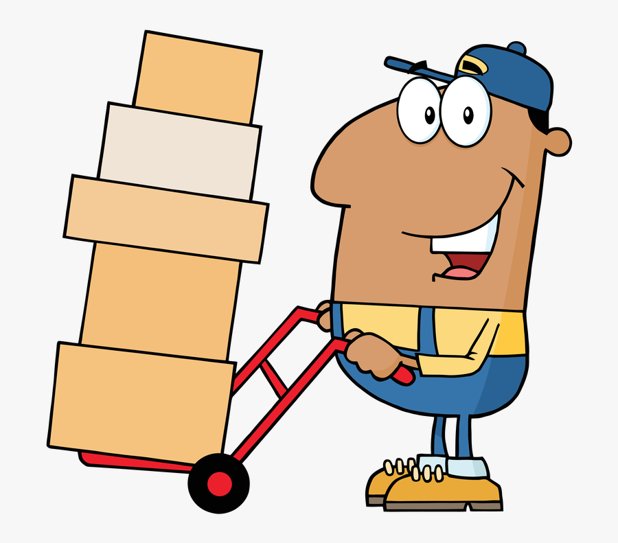 Transparent Movers Clipart - Person Moving Boxes Clipart, Transparent Clipart