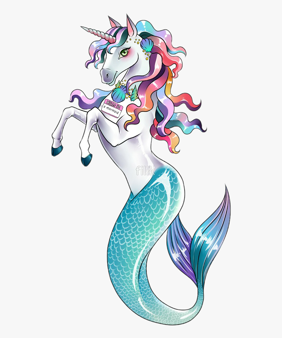 #unicorn #mermaid #unicornmermaid #rainbow #glitter - Glitter Unicorn And Mermaid, Transparent Clipart