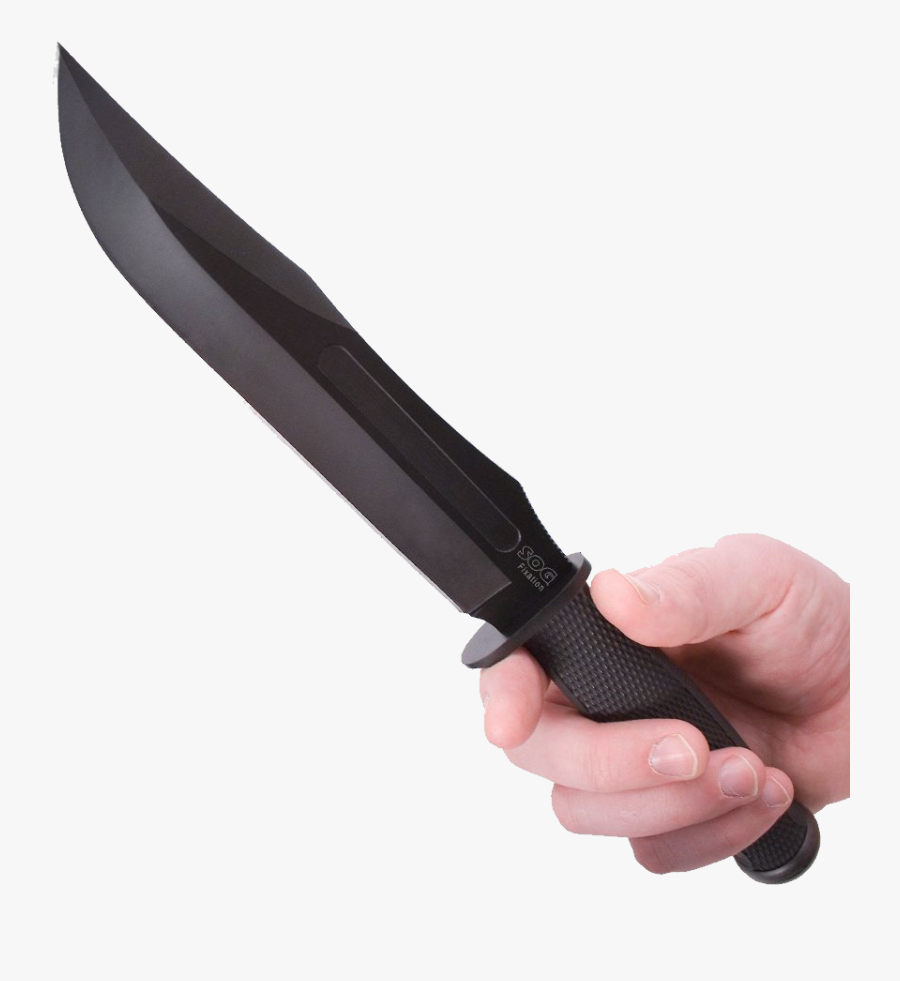 Knife Clip Art - Hand Holding Knife Transparent, Transparent Clipart