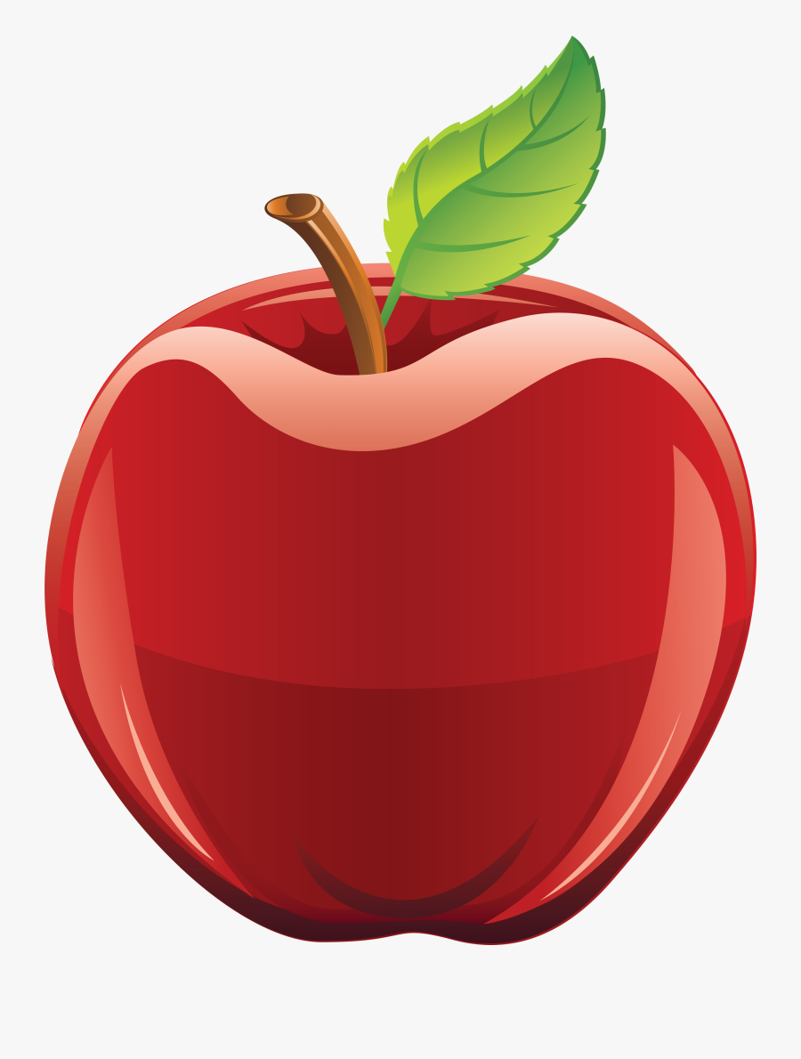 Hand With Apple Free Clipart Banner Freeuse Library - Cartoon Apple Transparent Background, Transparent Clipart