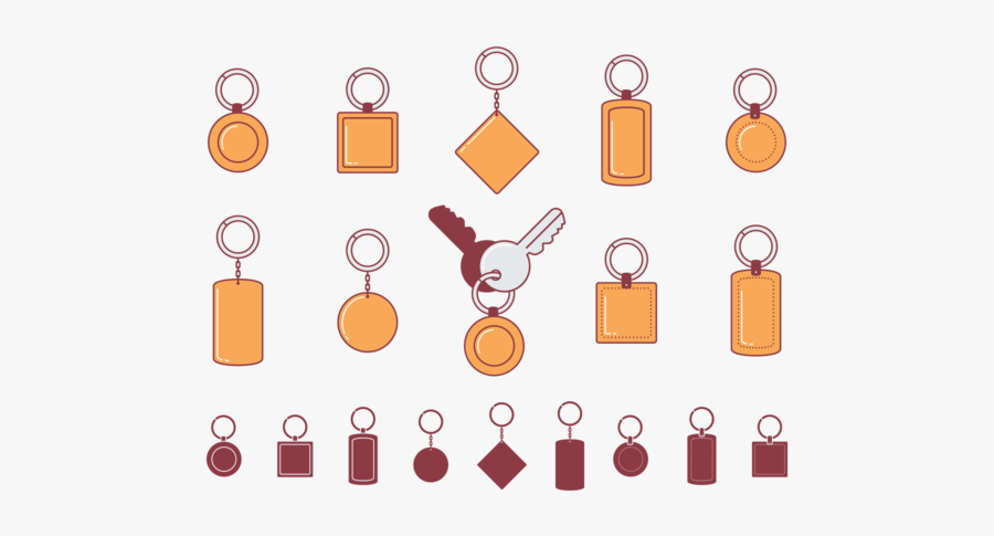 Keychain Flat Icon, Transparent Clipart