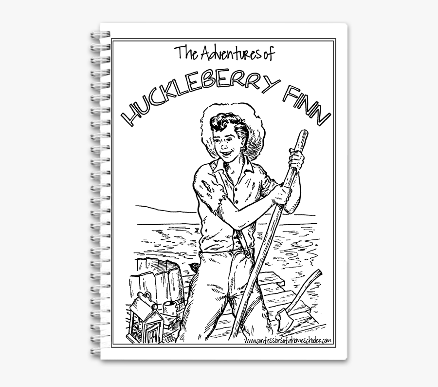 Huckleberry Finn Coloring Book, Transparent Clipart