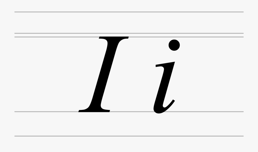 Italic Cyrillic Letter Dotted I - Fancy Letter I Lowercase, Transparent Clipart