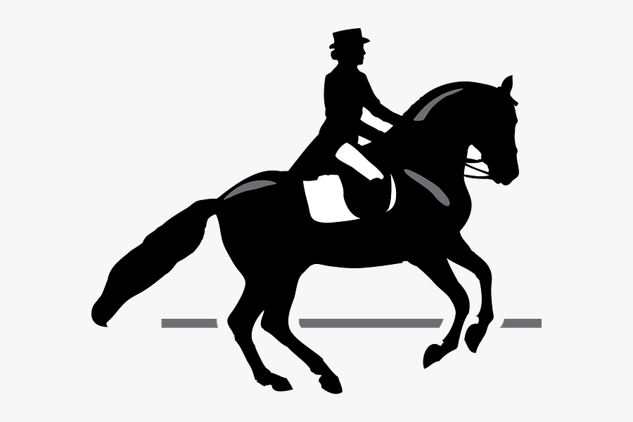 Horse Dressage Equestrian Equitation Clip Art - Transparent Horse Silhouette Dressage, Transparent Clipart