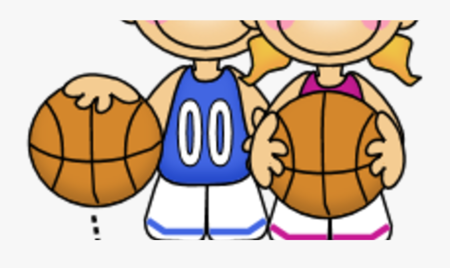 Boy And Girl With A Basketball Clipart - Kid Basketball Clipart, Transparent Clipart