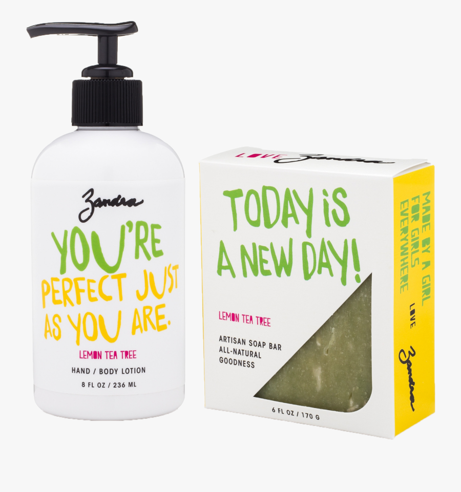 Zandra Soap & Lotion Set Lemon Tea Tree - Liquid Hand Soap, Transparent Clipart