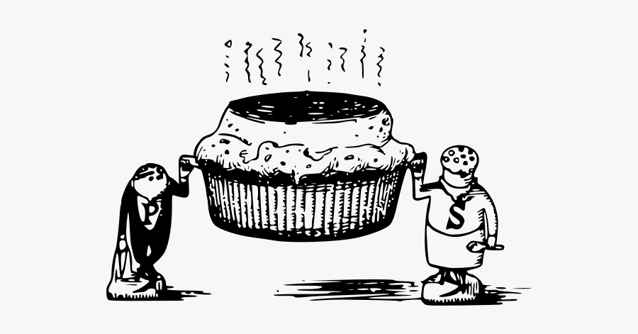 Salt And Pepper Charaters Holding Pie - Baked Cake Clip Art Black And White, Transparent Clipart