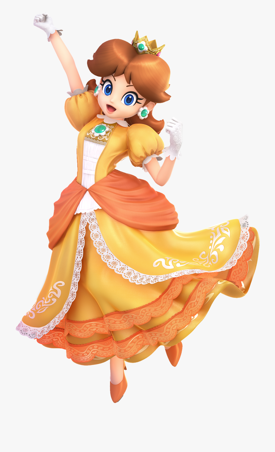 Transparent Buff Arms Png - Princess Daisy Mario, Transparent Clipart