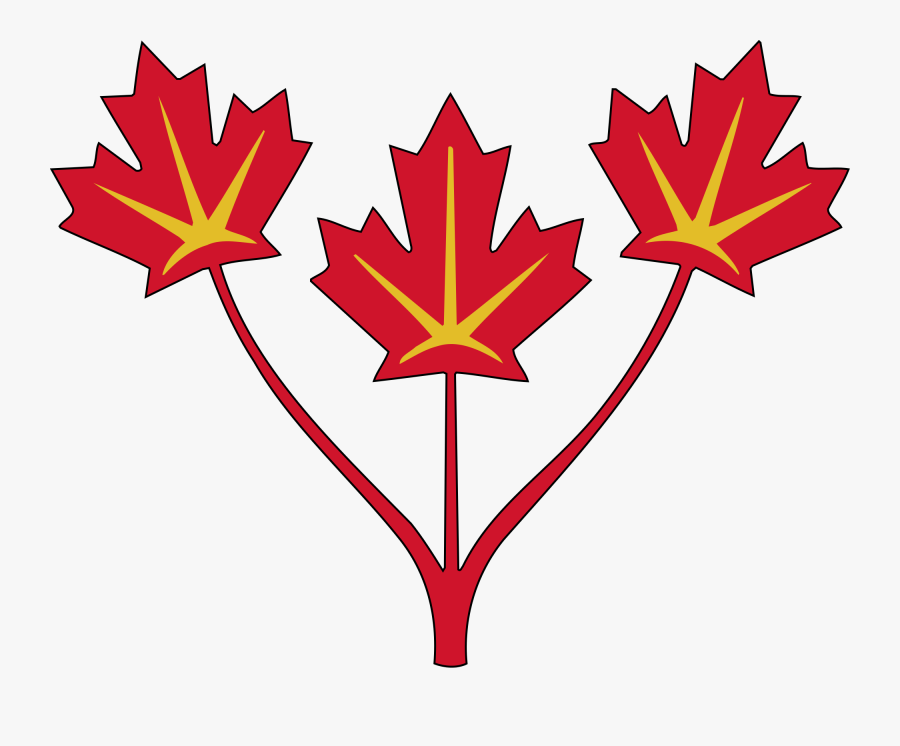 July Clipart Thing Canadian - Three Maple Leaf Flag, Transparent Clipart