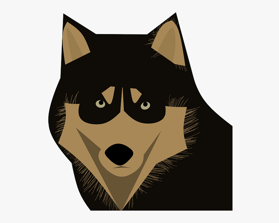 Blue Wolf Cartoon, Transparent Clipart