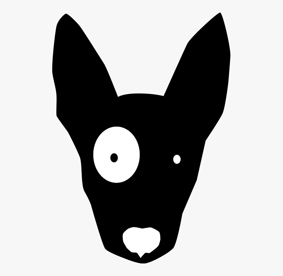 Bullterrier Head, Bujung,bull Terrier Cartoon,dog Bullterrier - Dog Head Clipart Black And White, Transparent Clipart