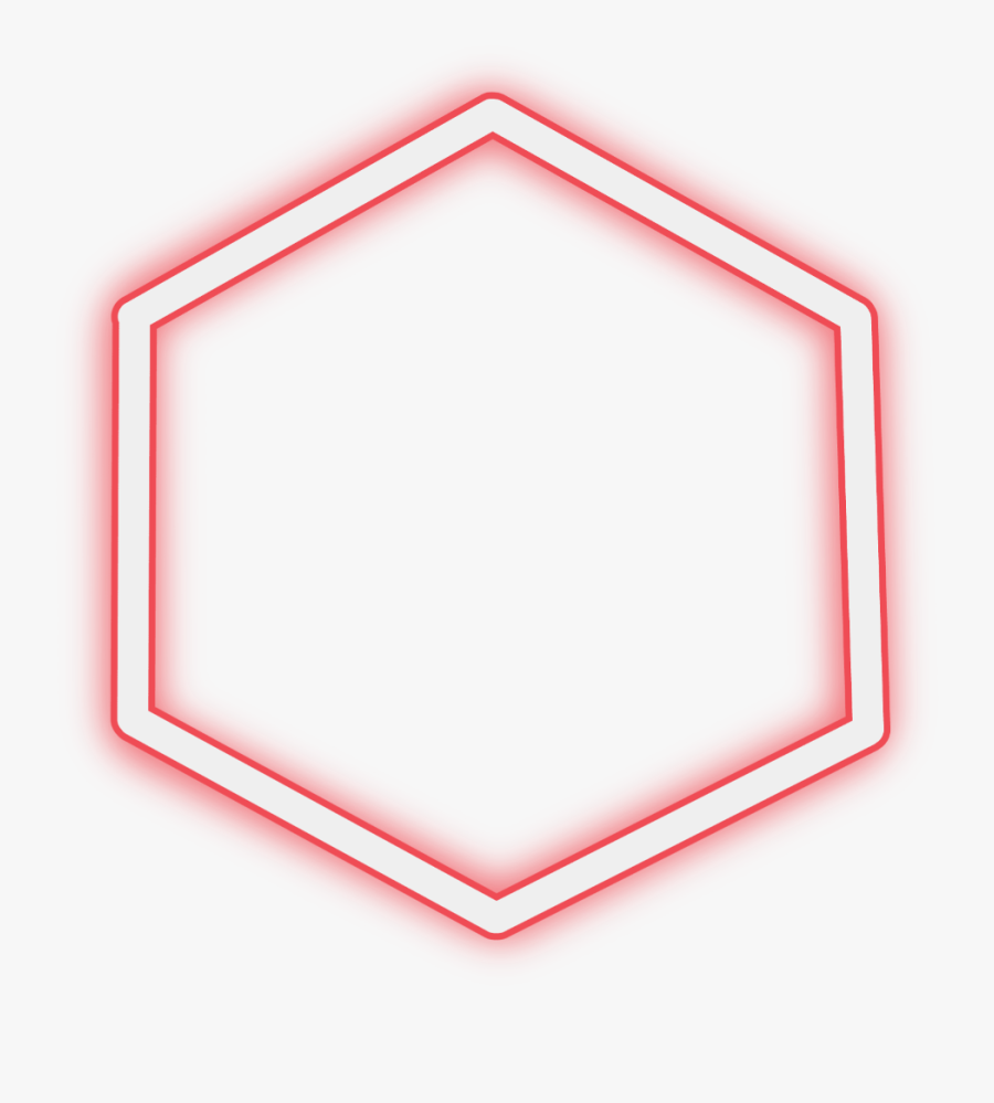 #neon #hexagon #red #round #freetoedit #circle #geometric - Heart, Transparent Clipart