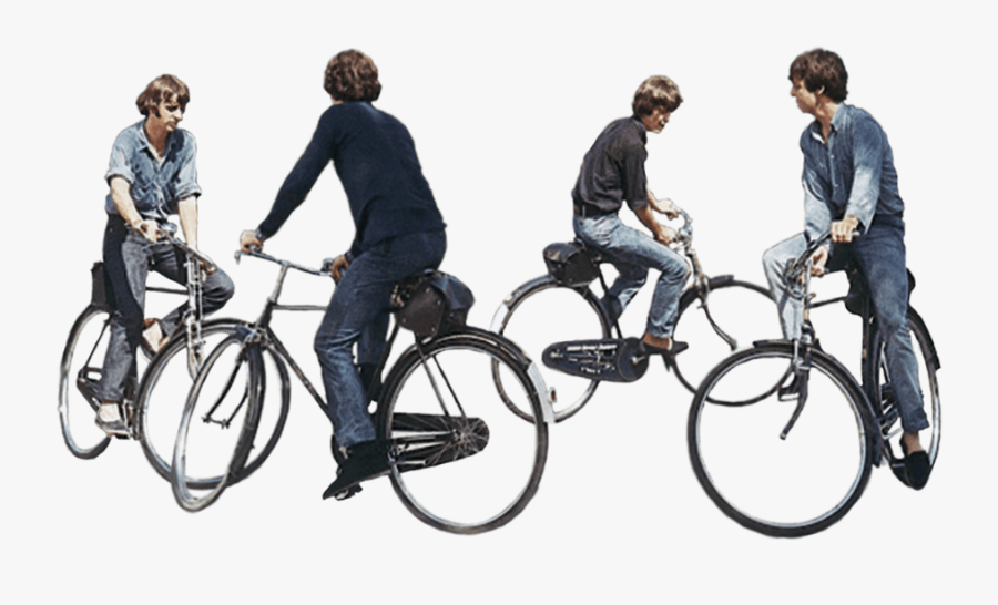 The Beatles Riding Bicycles Clipart , Png Download - Beatles Png, Transparent Clipart