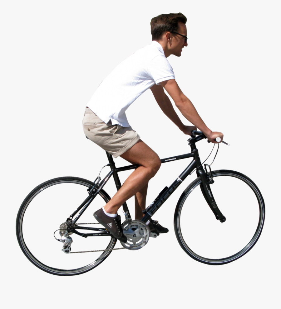Clip Art Bike Transparent Male - People Bicycle Png, Transparent Clipart