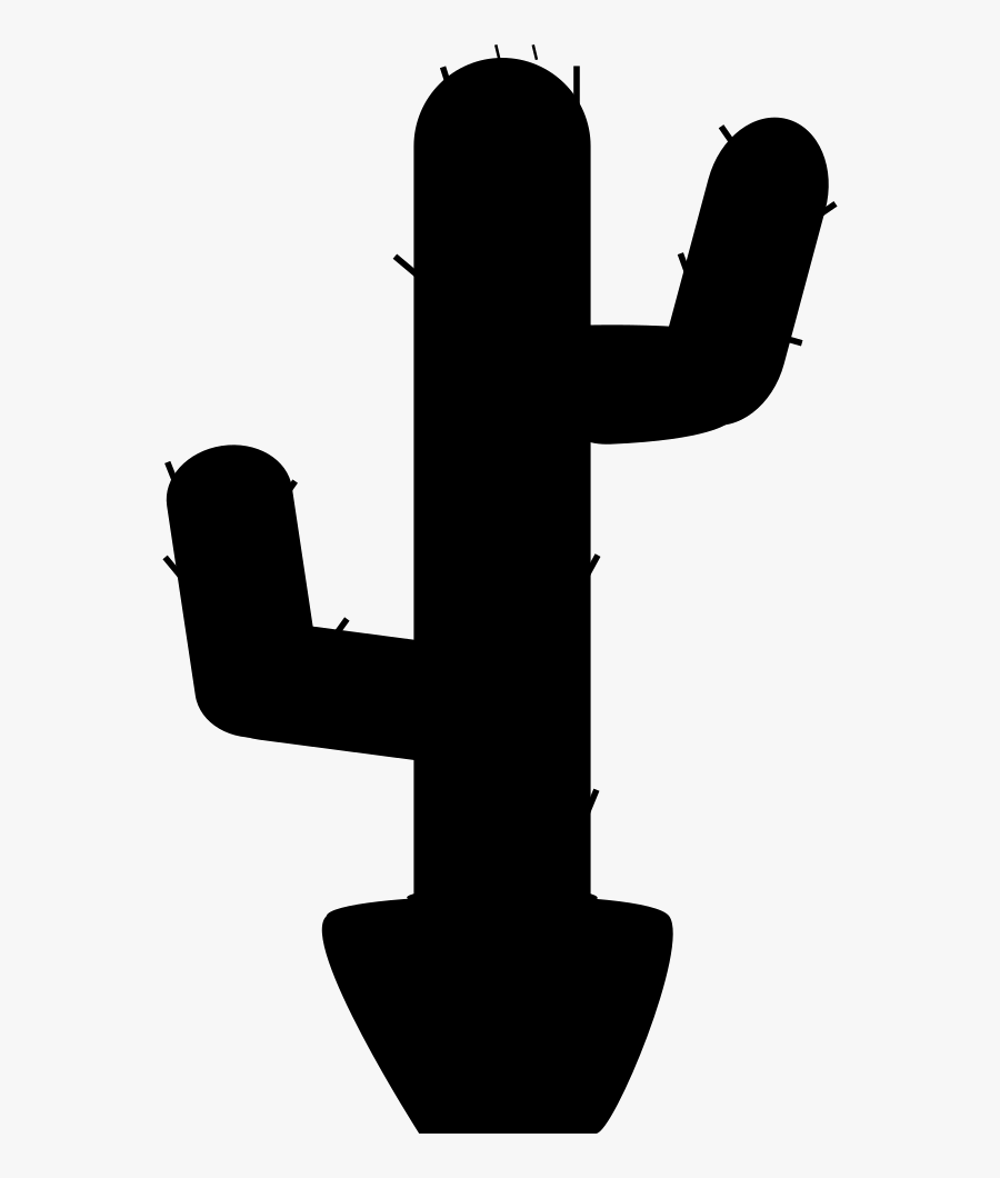 Transparent Black Cactus Clipart, Transparent Clipart