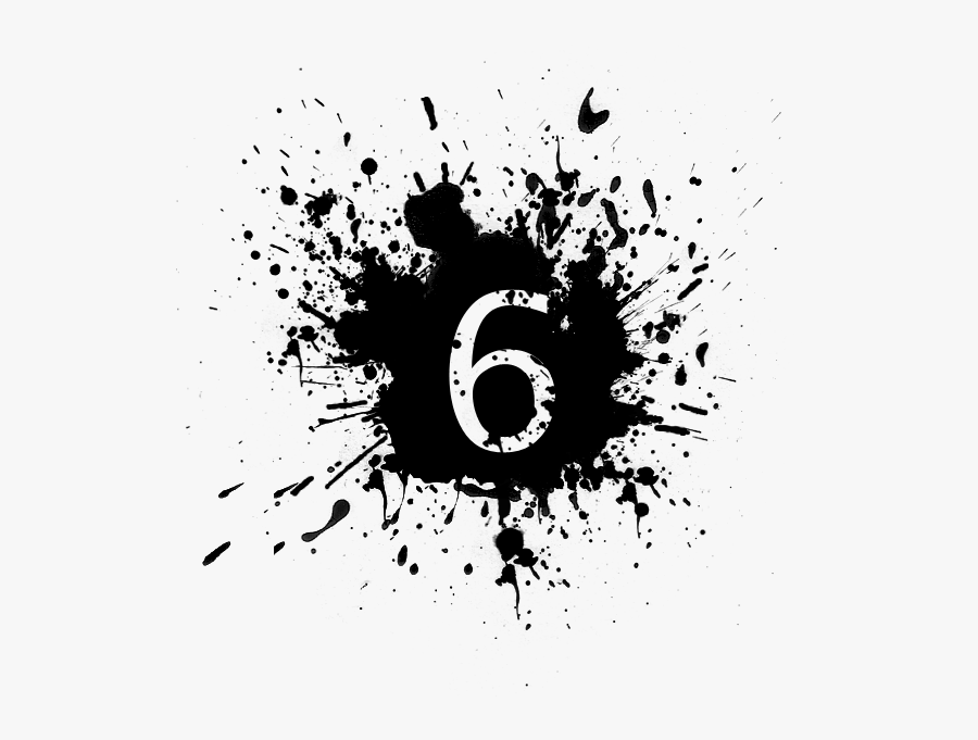 Number 6, Black, Png, Transparent, Image, Spotted, - Picsart Editing Text Png, Transparent Clipart